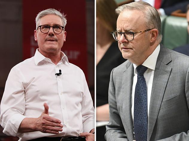 Keir Starmer and Anthony Albanese portraits