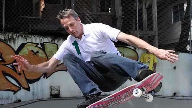 International skateboarder Tony Hawk is bringing his magic to Albert Park for the Grand Prix.