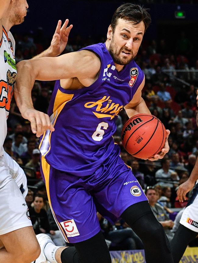 Andrew Bogut in action for Sydney Kings.