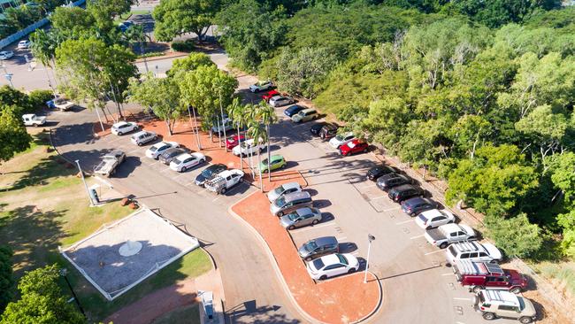 The Bicentennial Park carpark at the Darwin Esplanade. Picture: Will Zwar