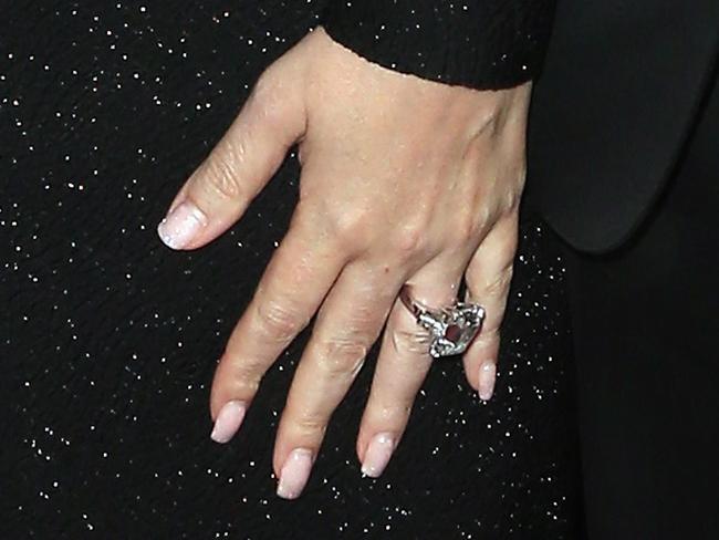 Singer Mariah Carey’s engagement ring. Picture: Getty