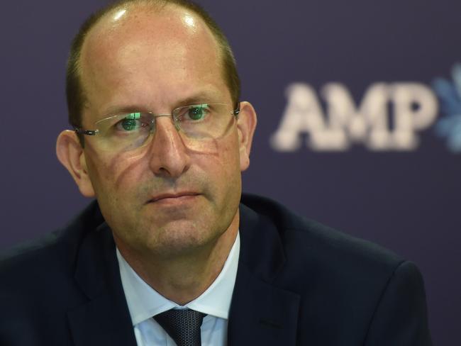 AMP chief executive Craig Meller has resigned in the wake of the scandals heard at the royal commission. Picture: AAP<br/>