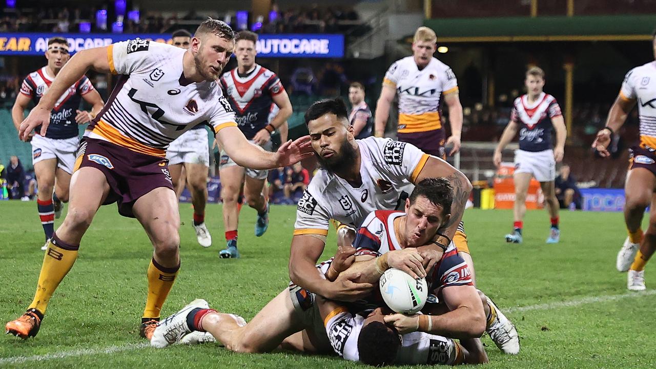 The Broncos stumbled to their second-straight loss against the Roosters at the SCG. Picture: Cameron Spencer/Getty Images