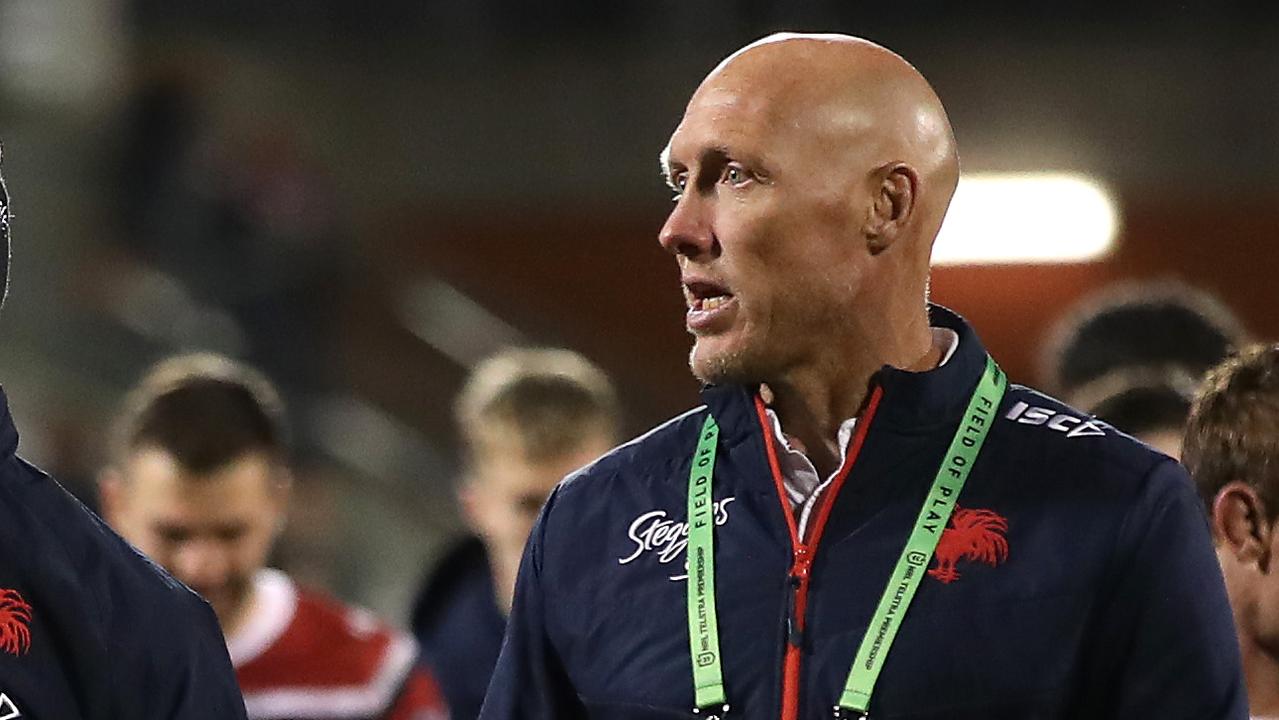 Boyd Cordner and Roosters assistant coach Craig Fitzgibbon