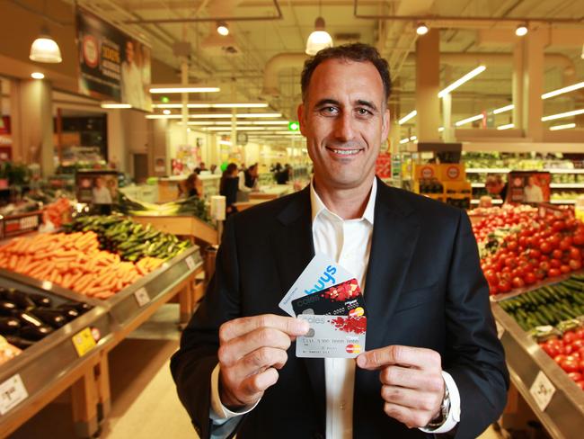 Coles Finance director Rob Scott at the Tooronga supermarket in Melbourne.