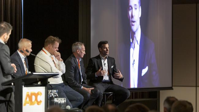 No more 2021: Panellists at the 2019 Australian Dairy Conference: Rene Dedoncker, Paul van Heerwaarden, Greg McNamara, Lino Saputo. Picture: Supplied