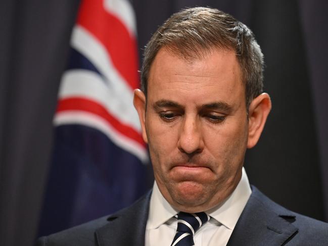 Treasurer Jim Chalmers speaks to media during a press conference at Parliament House in Canberra, Wednesday, March 1, 2023. (AAP Image/Mick Tsikas) NO ARCHIVING