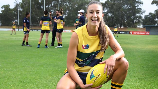 Alli Evans has returned to the SANFLW and will line up with Woodville-West Torrens after taking a break last season. Picture: AAP/Dean Martin