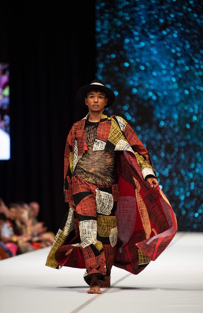 2024 Country to Couture at the Darwin Convention Centre showcases hand-designed First Nations fashion. Picture: Pema Tamang Pakhrin