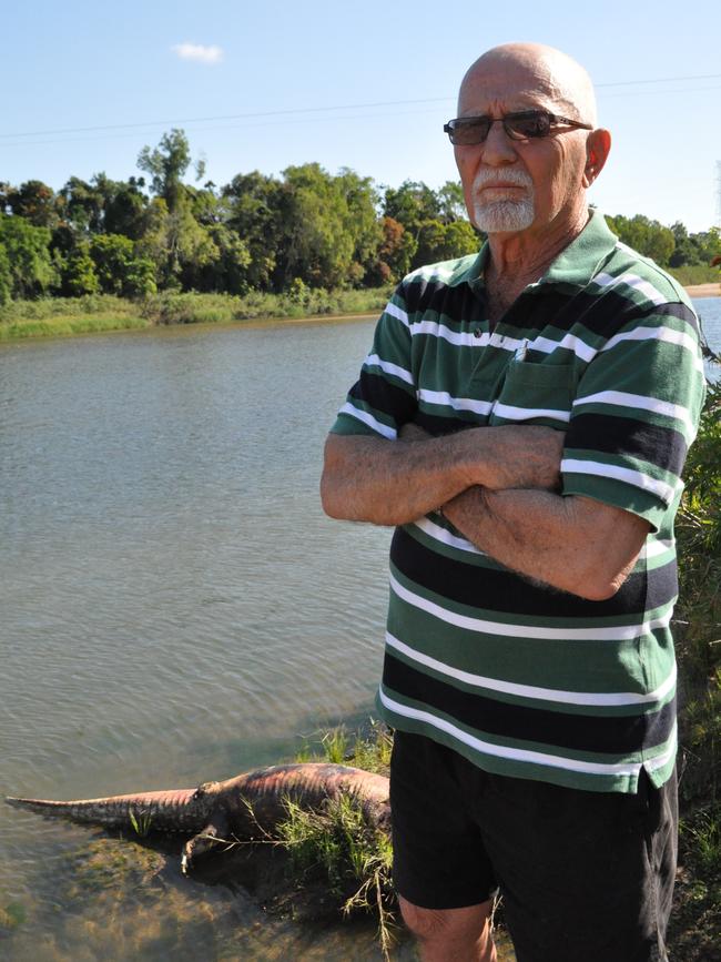 Vince Vitale labelled the decapitation of a four-metre saltwater crocodile under the Gairloch Bridge “barbaric”. Picture: Rachel Riley