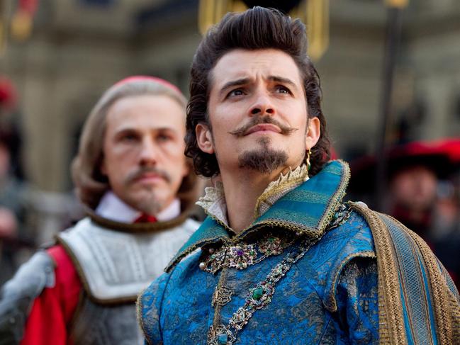 Classic role! Orlando Bloom, who shares a son with his ex Miranda Kerr, in a scene from The Three Musketeers.