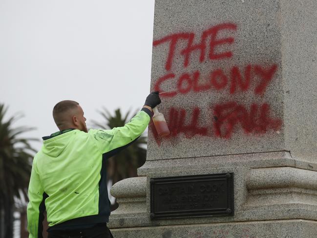 Police believe the vandals struck about 3:30am. Picture: David Crosling