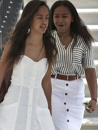 Malia (L) and Sasha Obama, the daughters of US President Barack Obama and First Lady Michelle Obama. Picture: AFP