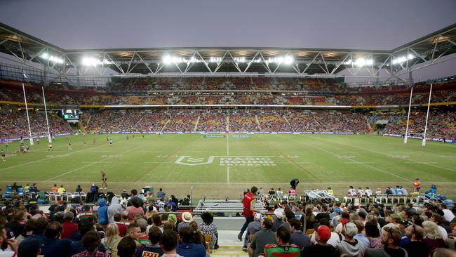 View from the stands of the NRL Magic Round at Suncorp Stadium. Photo: AAP/Steve Pohlner.