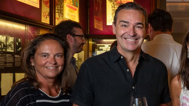 Rosalie Rotolo Steven Marshall, Fiona Lindquist, Amy Sullivan and Gosia Shield at State Theatre of SA's VIP drinks pre performance of premiere of Blue in Mortlock Library on Tuesday 27th of February 2024. Photo: Naomi Jellicoe