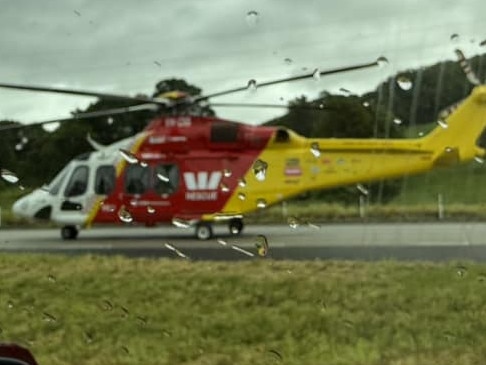 There's been a car crash on the Pacific Motorway at Cumbalum, near Ballina on December 18, 2024. Picture: Facebook