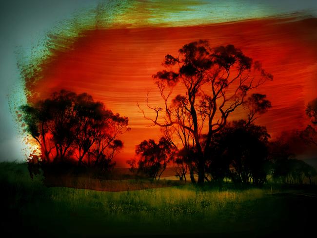 This image captures the serene yet precarious environment of Callala Bay in NSW. Although largely spared by the 2019-2020 wildfires, the constant threat looms, symbolising the nation’s struggle with both its colonial past and a climate-stressed future. Picture: Aletheia Casey