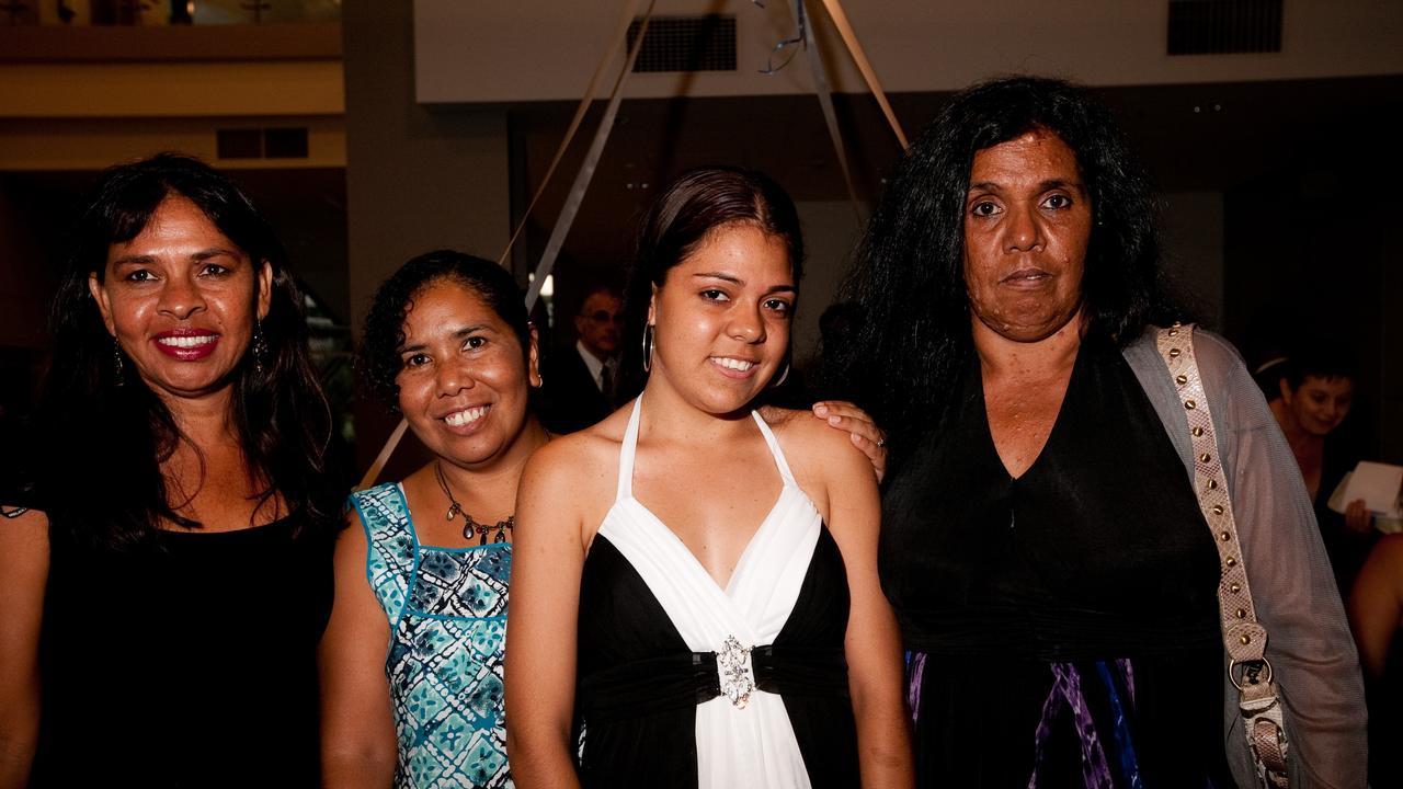 Marjorie Arnold, Carol Douglas, Norell Arnold and Karen Khan at the 2009 Kormilda College formal. Picture: NT NEWS