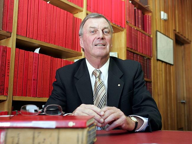 Tasmanian Chief Justice Peter Underwood in his office.