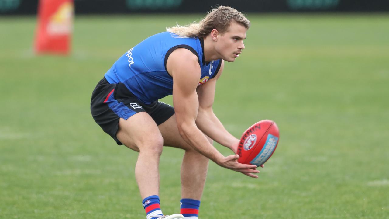 Bailey Smith at training at Whitten Oval for the Western Bulldogs. June 17, 2022. Picture: David Crosling