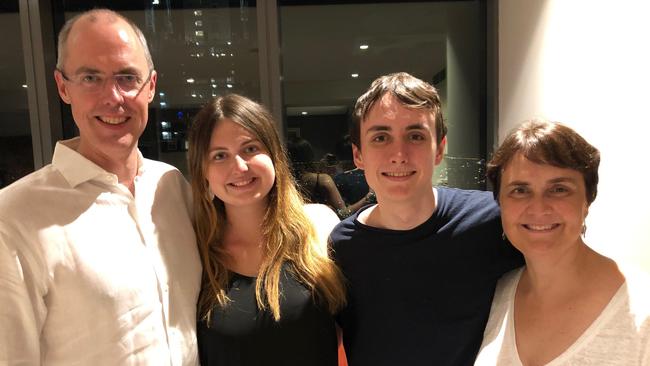 Vice Chancellor of Griffith University, Professor Carolyn Evans, (right) with her family; husband Stephen Donaghue, QC, (Australia's Solicitor-General), daughter Caitlin Donaghue-Evans and son Michael Donaghue-Evans.