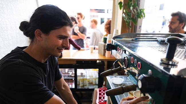 Brodie Green has opened a tiny coffee shop called Seadog in a space that was once home to an ATM.