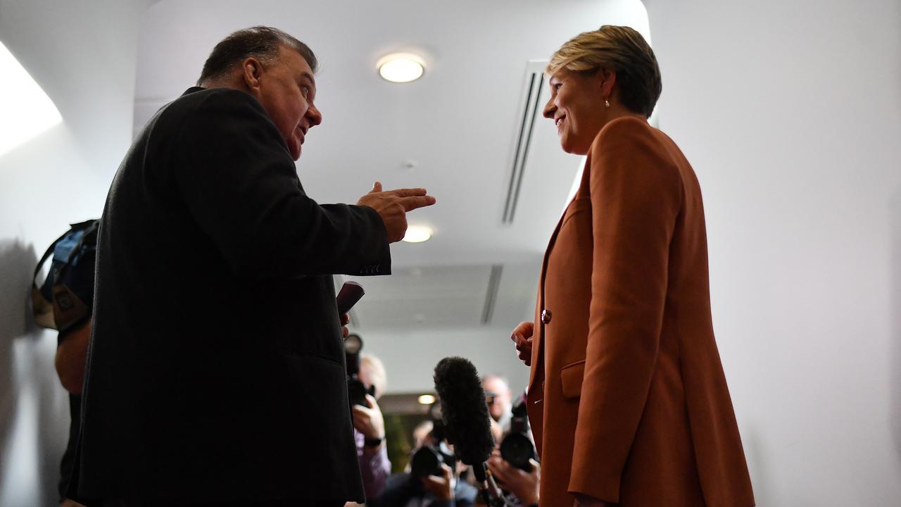 Tanya Plibersek kepy smiling during the exchange.