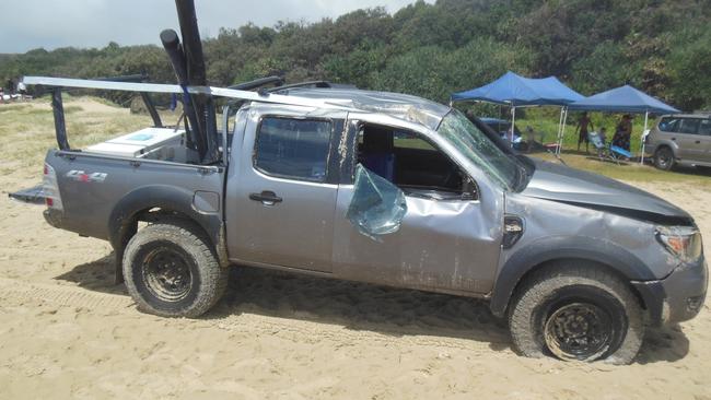 Dangerous drivers have continued using Teewah Beach as a drag strip, with the latest bout of 'selfish' behaviour sparking a review into how many visitors will be allowed on the beach. Pictures: DES