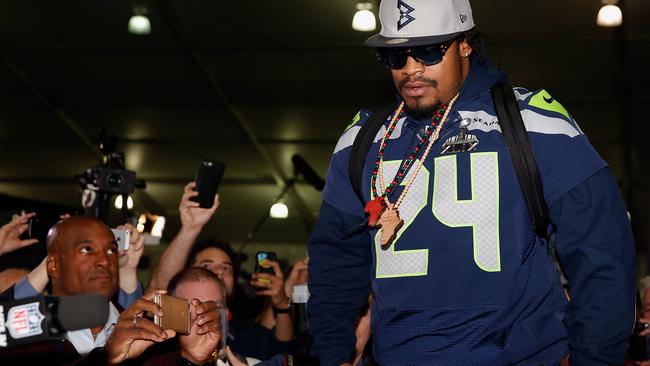 Marshawn Lynch trademark: 'I'm just here so I don't get fined