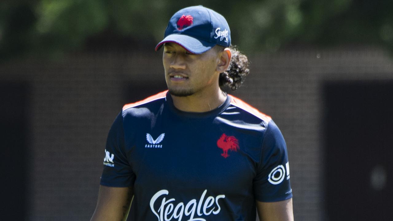 Sitili Tupouniua was at training on Sunday after copping a head knock against Manly. Monique Harmer