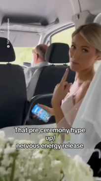 Aussie bride shares her pre ceremony nerve calming technique