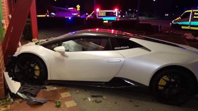 The crash scene in Glengowrie. Picture: Supplied