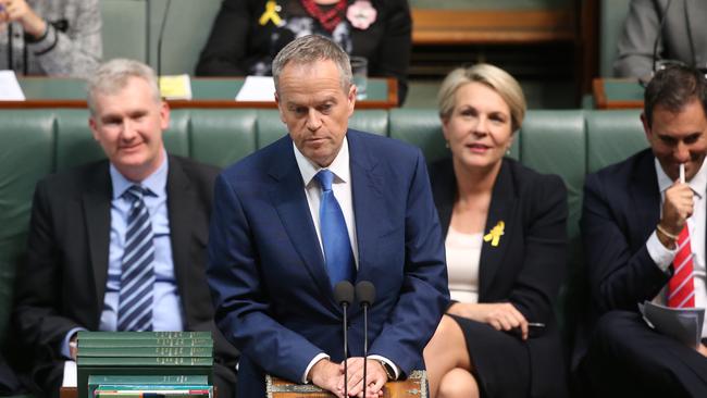 Opposition Leader Bill Shorten during Question Time in Parliament House. Picture: Kym Smith