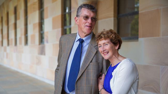 Professor Ian Frazer and his wife Caroline Frazer, at the University of Queensland.