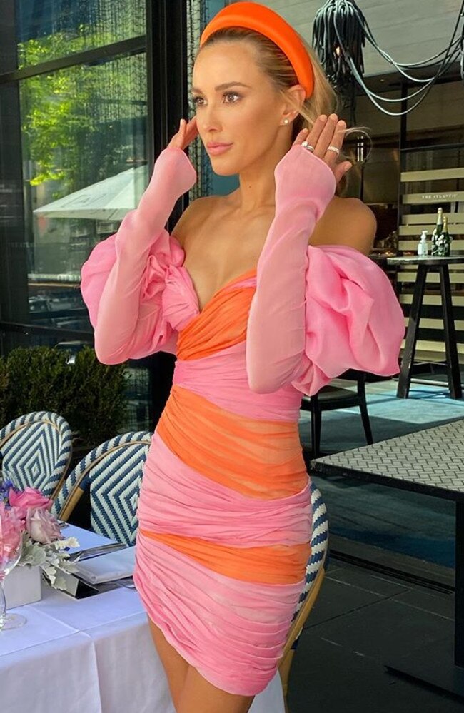 Rebecca Judd has stepped out in style on Melbourne Cup Day.