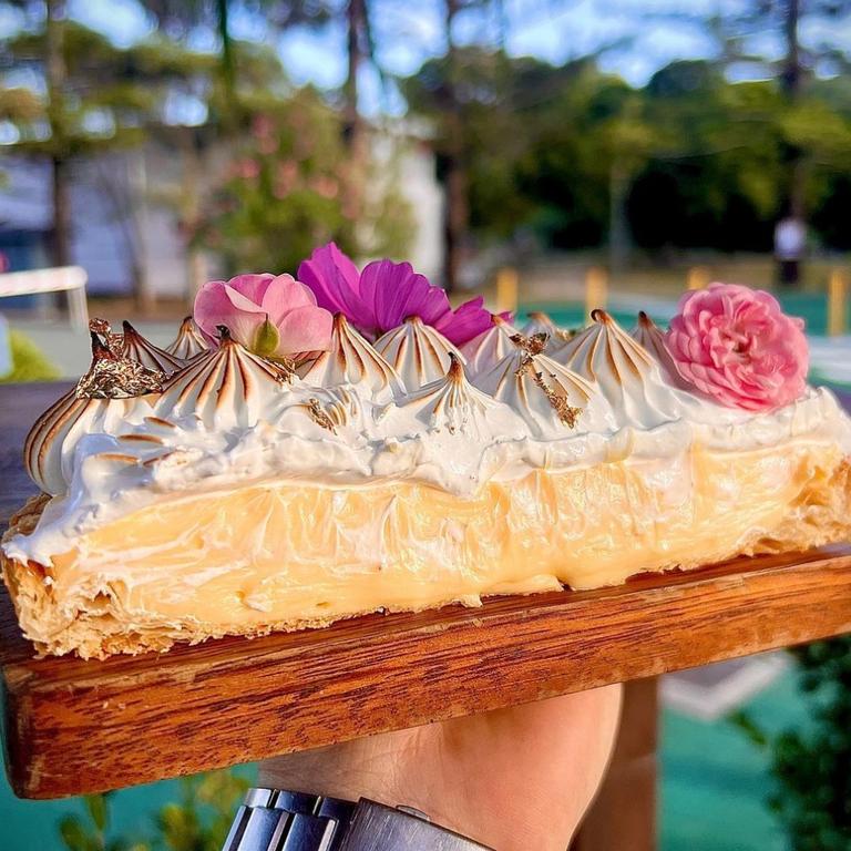 Family sized lemon tart at Custard Canteen, Tullebudgera