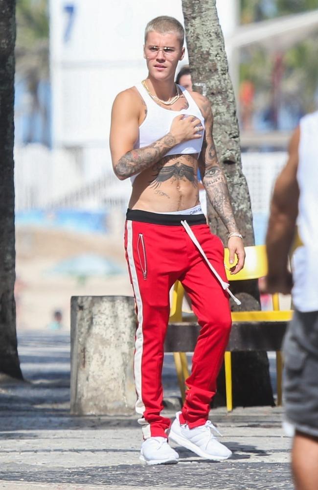 Justin bieber hot sale track pants