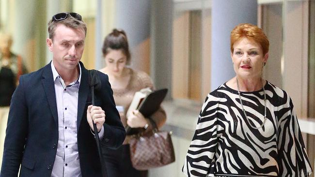 Pauline Hanson insists the aircraft in question is owned by James Ashby (left). Picture: Liam Kidston.