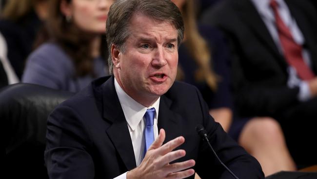Supreme Court nominee judge Brett Kavanaugh answers questions during the second day of his Supreme Court confirmation hearing on Capitol Hill, on Wednesday. Picture: AFP