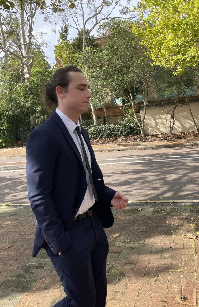 Mitchell James Brennan arriving at Wyong Local Court.