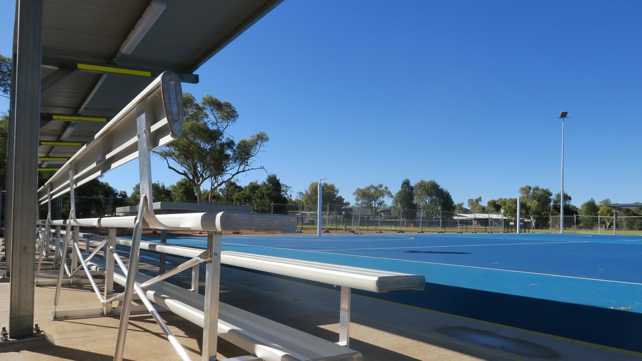 The new netball courts at Pat Gallagher Stadium, Alice Springs.