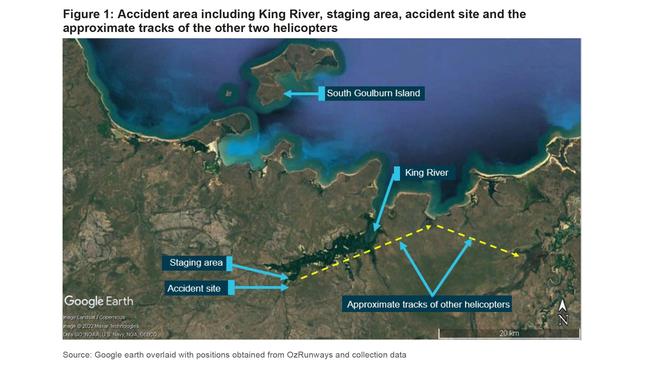 A map from the ATSB report into the chopper crash.