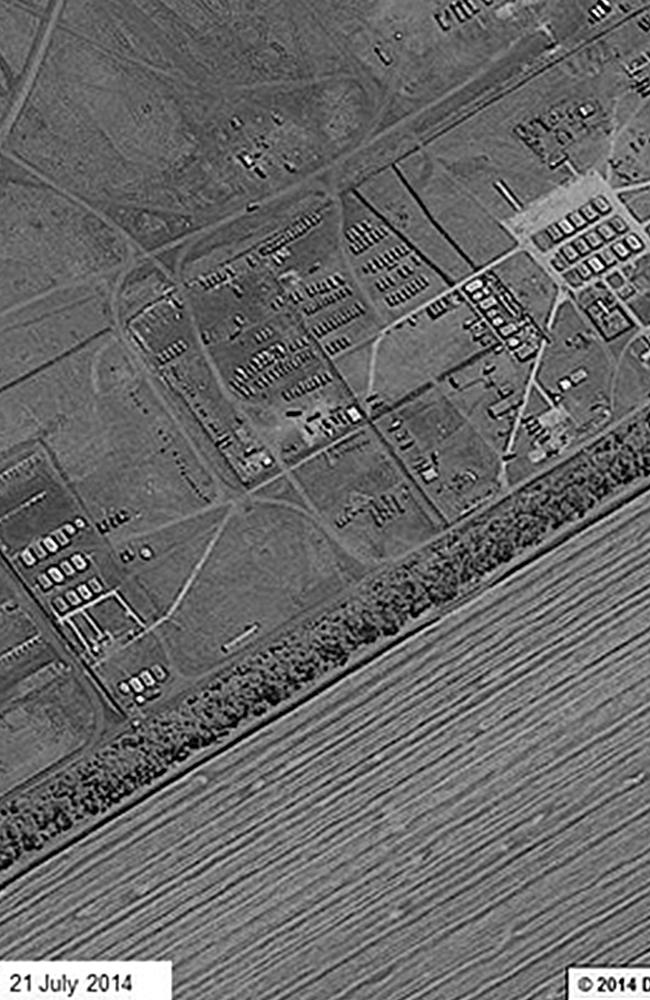 Satellite images of a Russian military base near Rostov, showing an increase in vehicular activity since June. They identified the base as being a main conduit of Russian support to separatists in Ukraine.