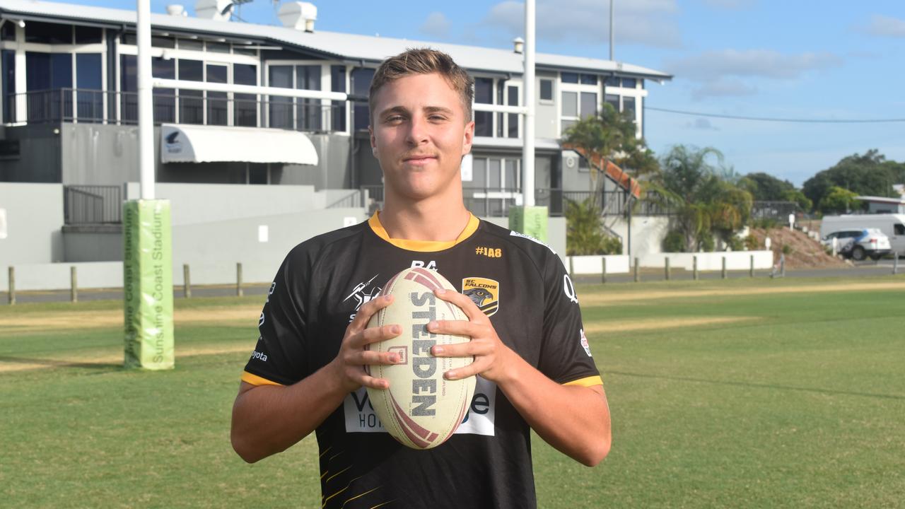 Sunshine Coast Falcons Mal Meninga Cup player for 2023, Jett Thorpe Elich. Picture: Patrick Woods