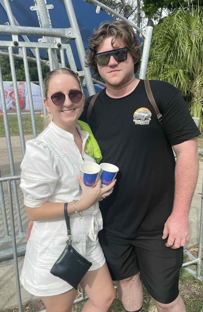 Kaleb Bracken and Kasey Gamble at the SummerSalt festival at Seafront Oval, Pialba on March 9, 2024. Credit: Adam Miller