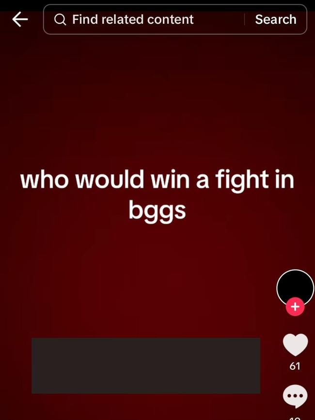 An account was created to vote on what students would win in a fight at Brisbane Girls Grammar School. Picture: TikTok