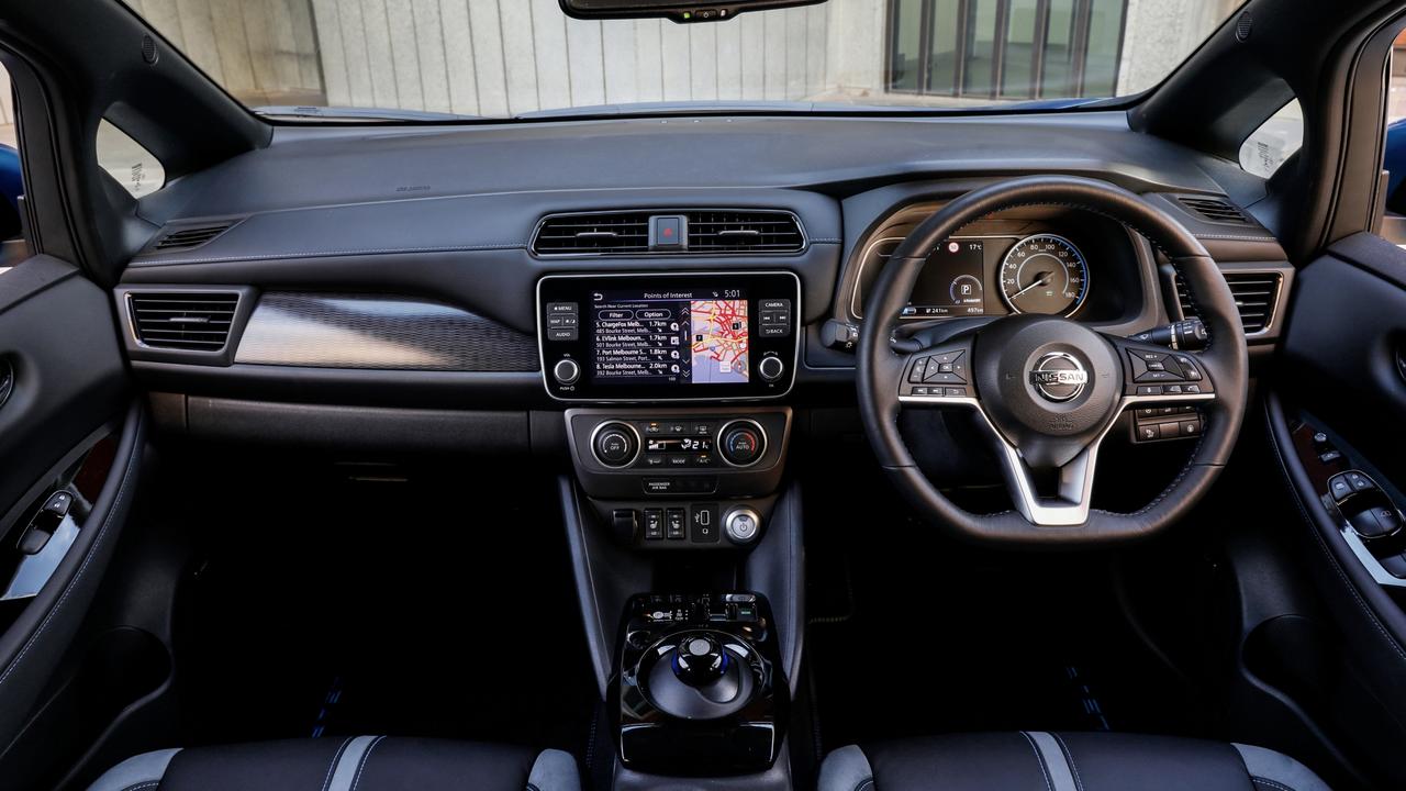 The Leaf is loaded with tech such as Apple CarPlay and heated seats.