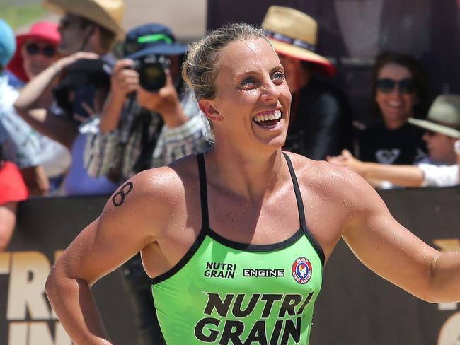 Georgia Miller winning round four of the Nutri-Grain ironwoman.