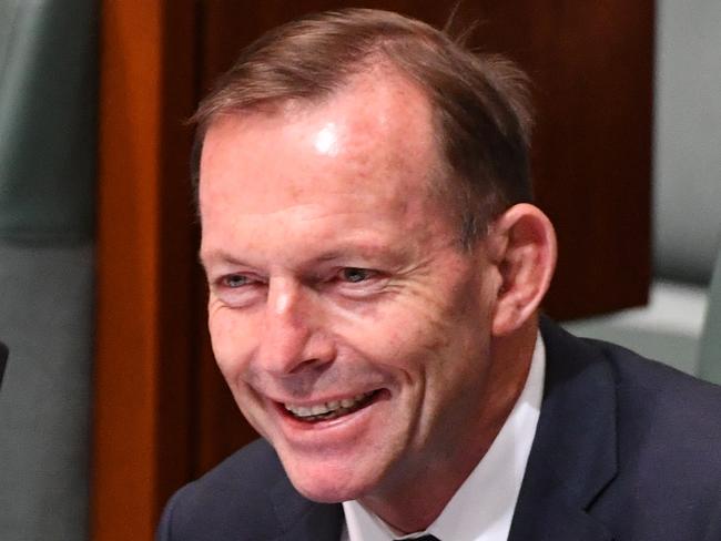 Former prime minister Tony Abbott during Question Time in the House of Representatives at Parliament House in Canberra, Tuesday, September 12, 2017. (AAP Image/Mick Tsikas) NO ARCHIVING
