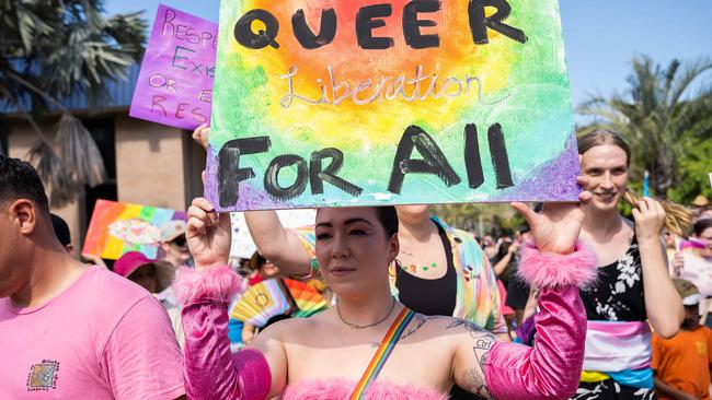 Thousands attended the 2023 Top End Pride March through Darwin City on Saturday, June 24. Picture: Pema Tamang Pakhrin